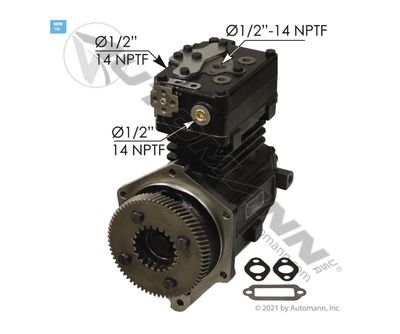 Air Compressor - * New No Core *  - Detroit Series 60 Model TF550 - P/N R23522122 / CR 65537 / 109425 / 5004188 /109425, 109430, 5004188
