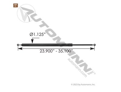 Hood Shock Freightliner Cascadia /565.852060 /A1721056000, A1719230000, A17-15585-000