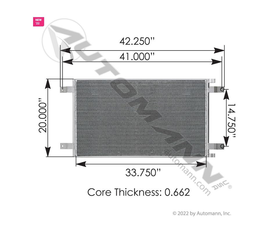 A/C Condenser -   Kenworth Fits Peterbilt - P/N / 813.59107 /CON0083  /F31610129316C0S