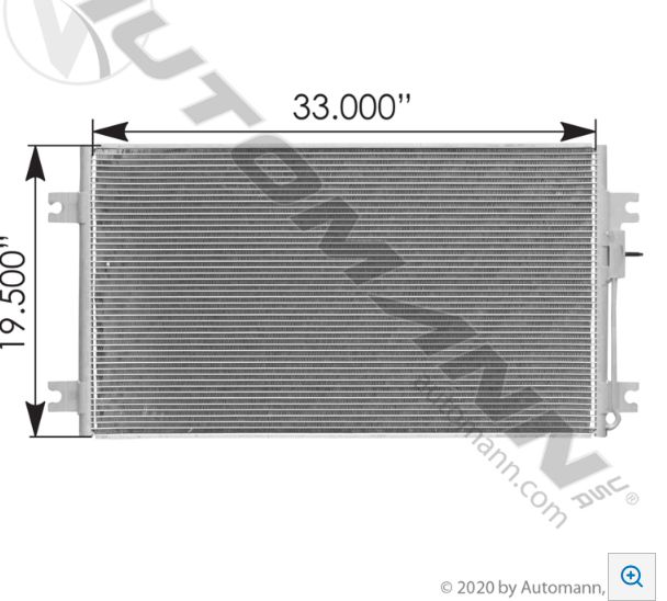 A/C Condenser - Freightliner Fits Cascadia ,Columbia, Coronado, FLD w/60 Series Detroit Diesel (2008-2018)  /813.46109/ P/N 22-61980-000/6319, 04-0619, 2272459000, 2262271000