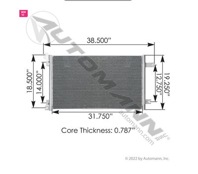 A/C - Condenser IHC ProStar w/Maxxforce 10-14, ISX15 12-14, CAT C13,C15 10-11 Applications International/ 813.55117 /
