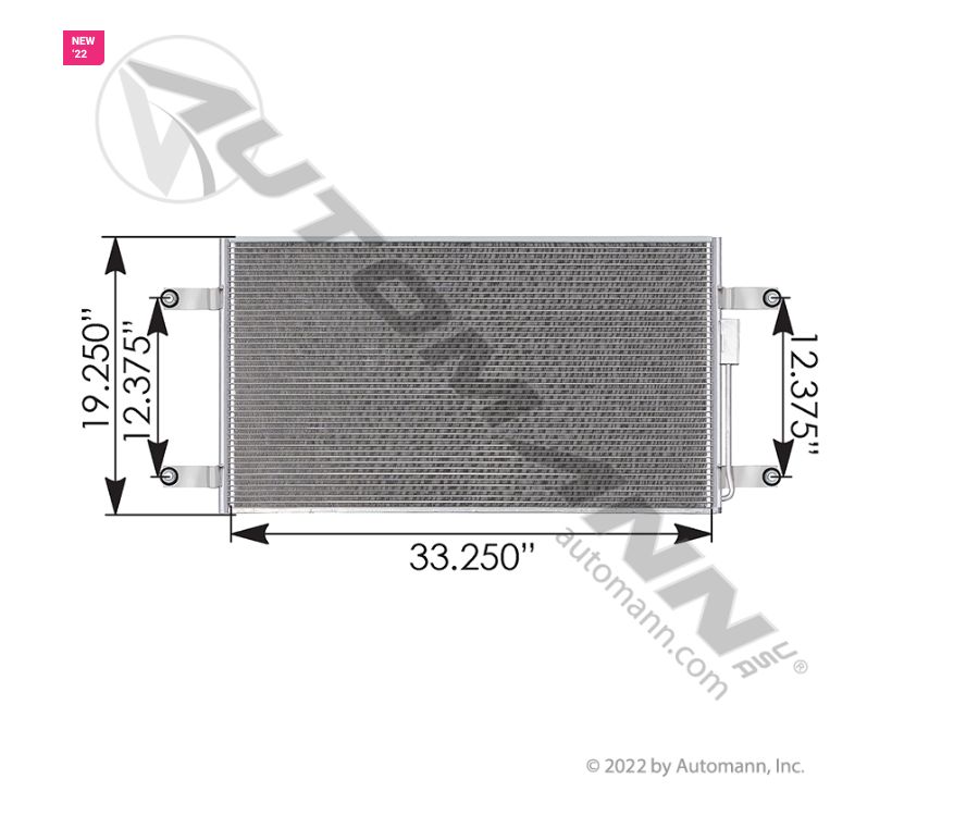 A/C-Condenser Freightliner Cascadia P3 (2008-2018)-Cascadia 08-12, Coronado 10-12, M2 11-13, 114SD 2012/ -813.46116/6371, 04-0623, A2266824001, 24-33651