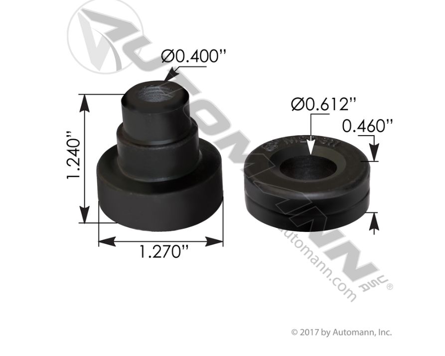 Rad/Exhaust Bushing Mount Peterbilt for Poly Use M20311UB. Exhaust Mount, 330, 335, 337, 340, 357, 365, 378, 379, 384, 385, 386 /M20311/1414656