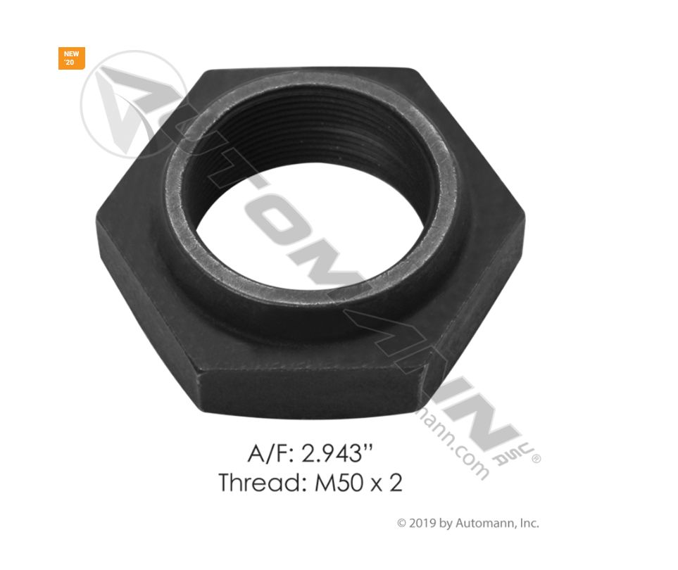 Pinion Nut A/F: 2.943 Thread: M 50x2 / 750.1145 /1670303C1, 40X1145, TDA40X1145