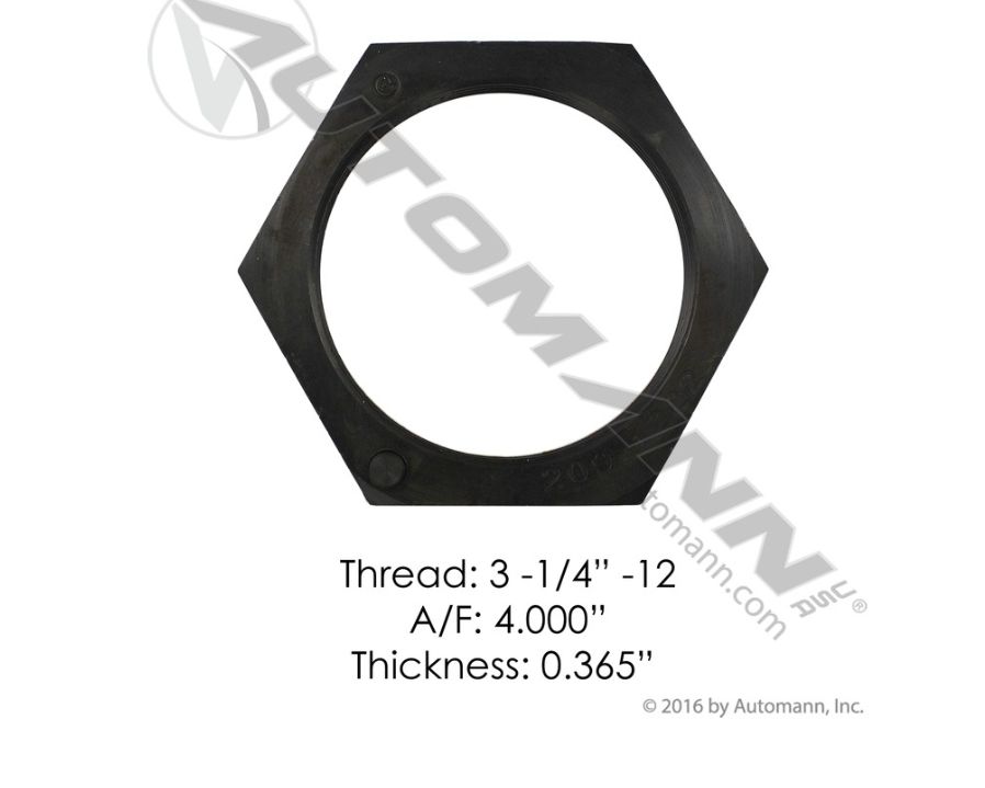 Spindle Nut Applications Mack, Meritor- Thread 3-1/4&quot; / Thickness 0.380&quot; - Meritor  R002303