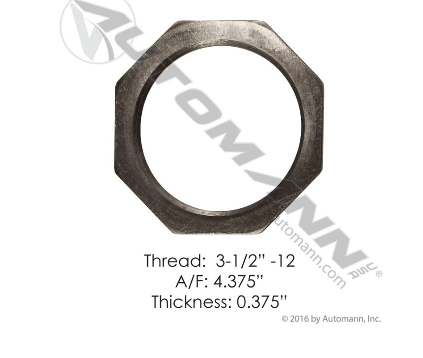 Spindle Nut Meritor TP Axle, - Thread 3-1/2&quot; / Thickness 0.380&quot; - Meritor 1227B1484