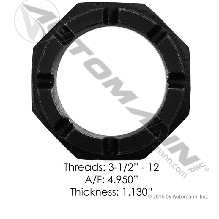 Spindle Nut - Thread 3-1/2&quot; / Thickness 1.130&quot; - Meritor R002550