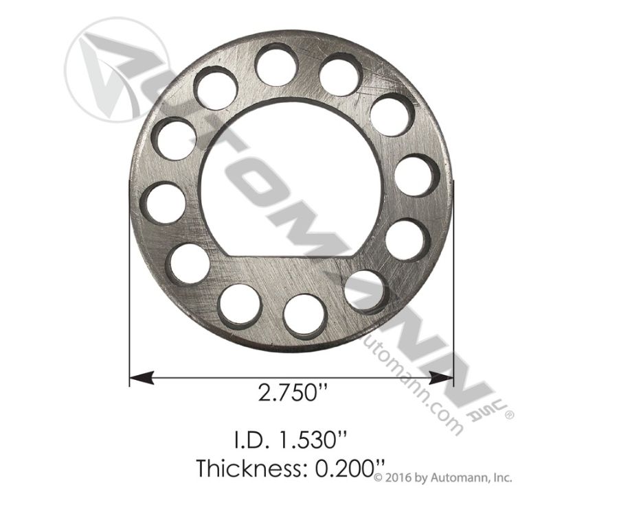 Axle Nuts &amp; Washers 2.750 ID:1.530 Thickness:0.200 / 209.2107/E-2297, R002297