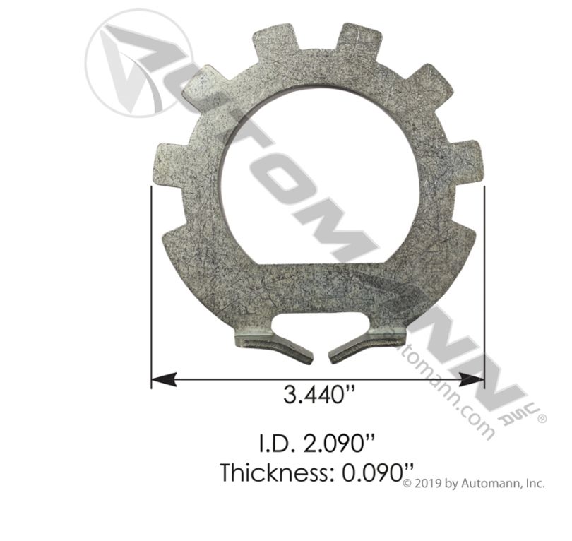 Axle Spindle Washers -   3.440 -ID 2.090 Thickness:0.090/209.2116 /E-4871, R004871