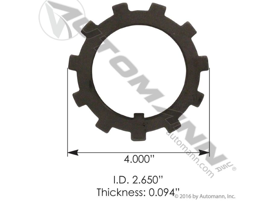 Axle Spindle Washers Lock Applications Eaton, Ford -4000 ID:2.650-Thickness:0.094 /209.2208 / 30714, E-2461, R002461