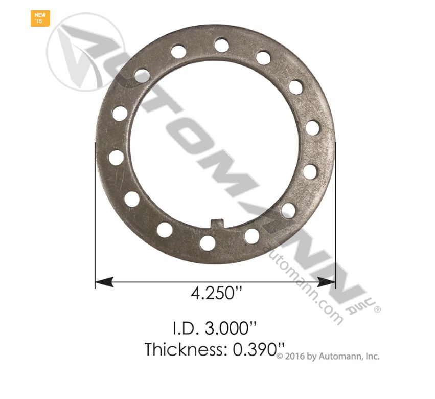 Axle Spindle Washers -4.250 ID:3.00 -Thickness:0.390/209.2342 / E-2424, R002424, 1229R1058