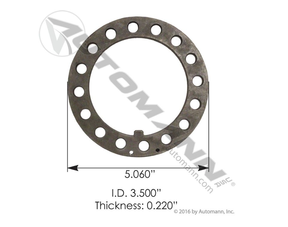 Axle Spindle Washers -5.060-ID3.500- Thickness:0.220 /209.1311 /E-7665, R007665
