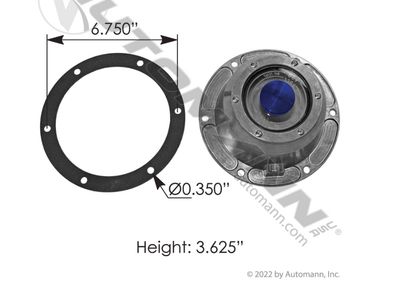 Hub Cap  Height:3.625 -6.750- O.0350 /180.10636/340-4196