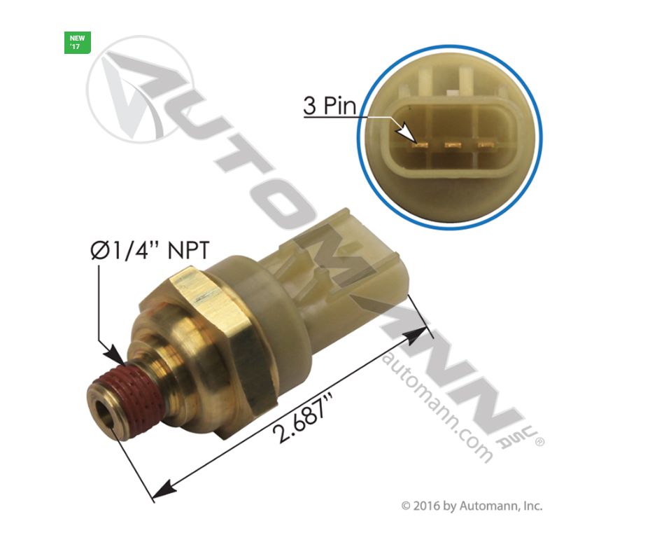 Turbo Boost Sensor Freightliner &#39;07 FLD120 Argosy, Century, Columbia, Coronado, Sterling A/AT/L/LT9500,WWS 4900,6900/ 577.23510 / 23527829