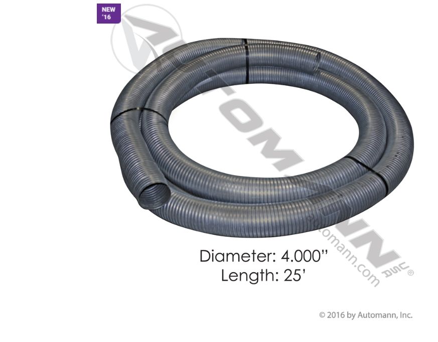 Flex Tubing 4in X 25ft Galvanized Thickness of 0.015&quot; /562.U7240-25G