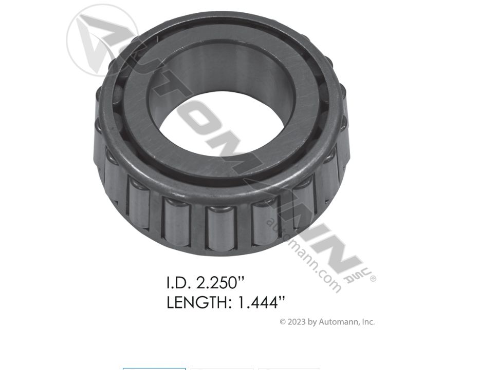 Wheel Bearing Cone ID:2.250- Length:1.444 /182.555S /555S/182.552A