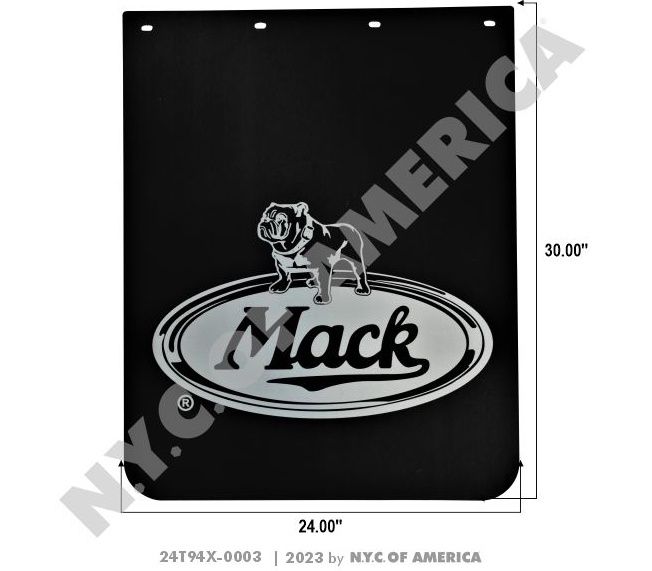 MUDFLAP POLY BLACK MACK LOGO / 24T94X-0003