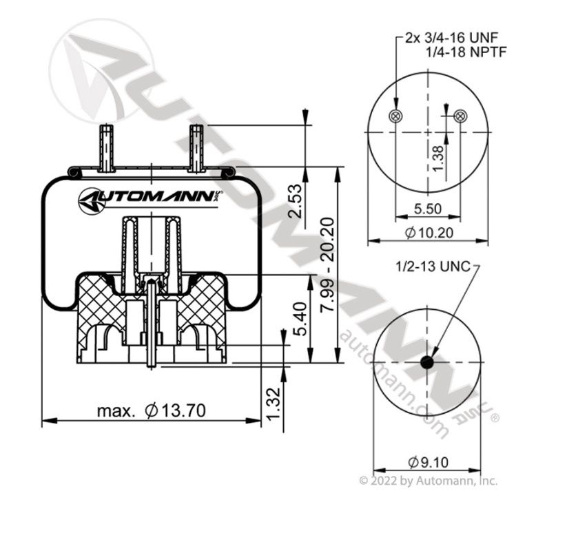 Air Spring Rolling Lobe /AB1DK25E-8713 / 8713,/ 1R13-176/, 64636/, S22948