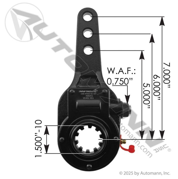 Manual Slack Adjuster 5in-6in-7in Manual, 1-1/2in-10 x 5.0in, 6.0in, and 7.0in Arm, 3/4in W.A.F/134.1041A