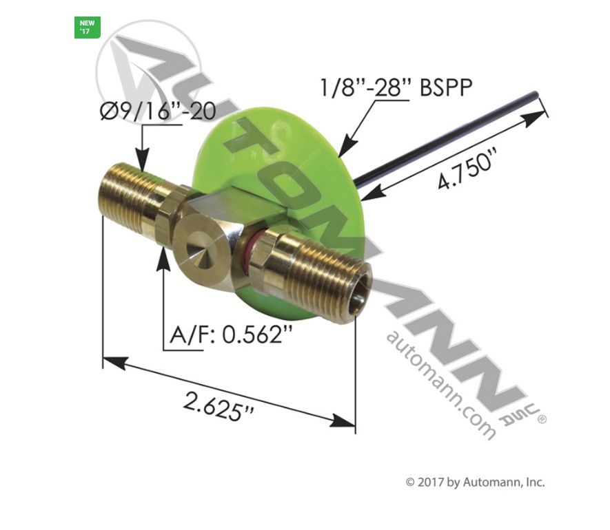 Torque Rotary Tee ( Thru Tee ) 45-55 Inv LBS / 31317-04 - 5&quot; P/N TDA3131704-Freightliner /177.T17041