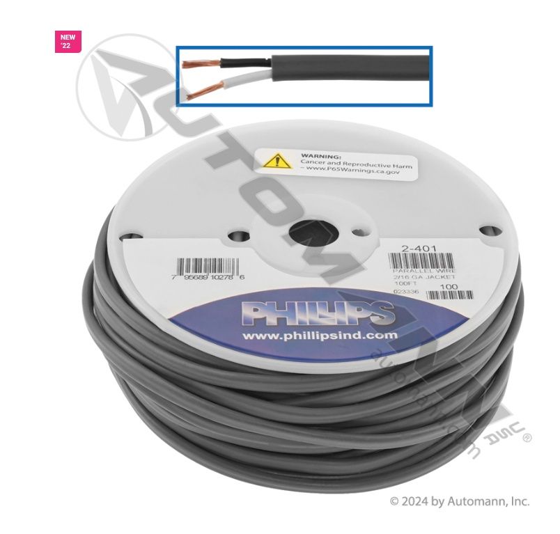 Parallel Wire 2/16 ga. Jacketed 100 Ft./PHI2-401 / 422487, 7-216, 051050, 82-5500