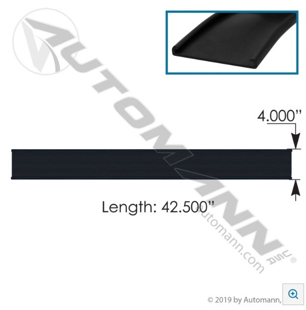 Fuel Tank Strap Isolator / Rubber - Freightliner 4&quot; x 42.5&quot;  / 03-27310-001