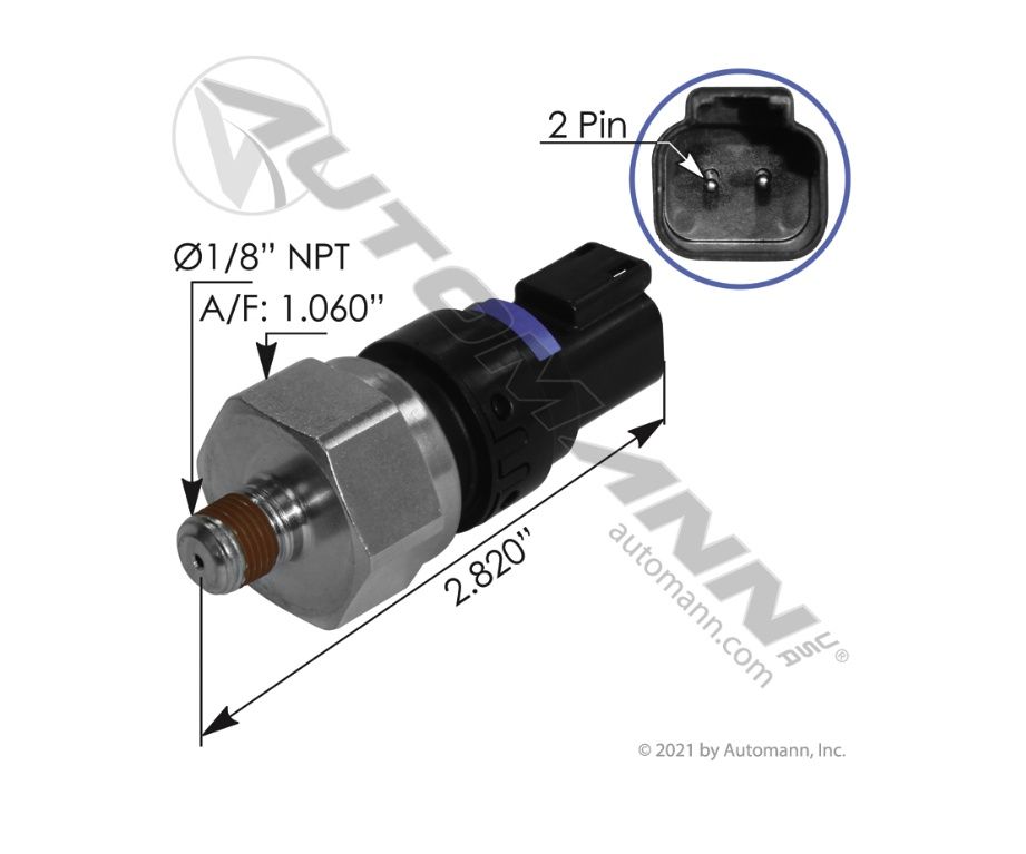 Brake Drag Warning Switch Freightliner Normally Open 80 PSI  P/N 12-26771-000/577.46671 /1226771000