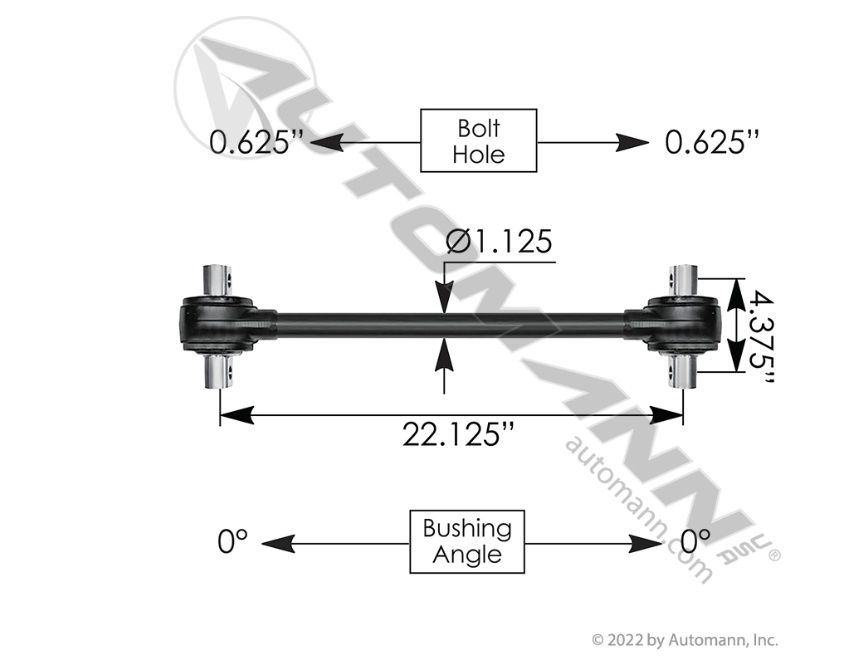 Torque Rod 22.125in Sealed Volvo /TMR63 /8071513, 3187322