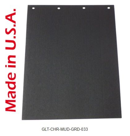 Black Rubber Grooved Low Spray Mud Flaps 24&quot; x 36&quot; 5.5Lbs/354-24X36-RB