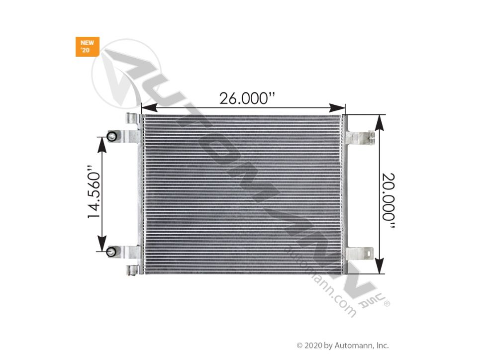 Condenser Kenworth T300, T660, W900 2008-12  / 813.59103 / 6370, 04-1017, N4783001, 1514025