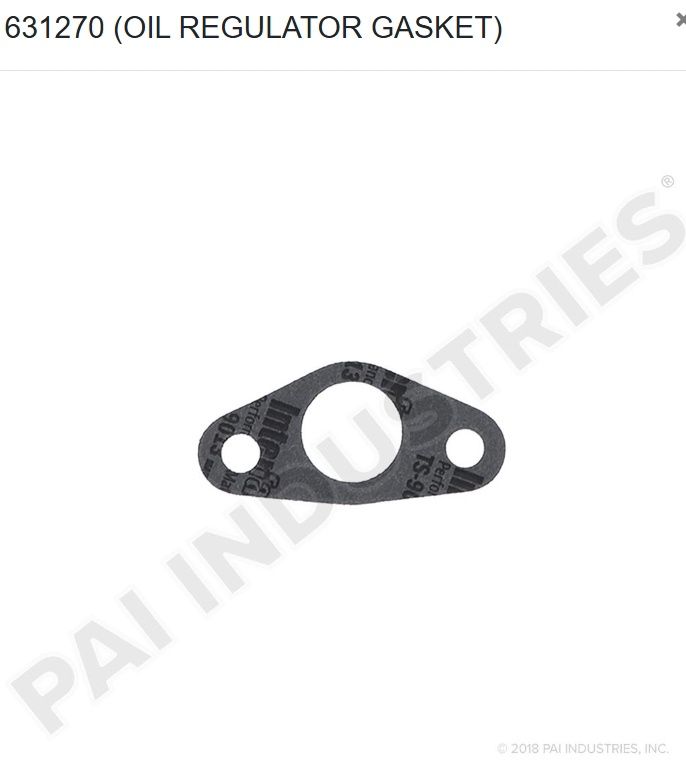 OIL REGULATOR GASKET / DDC5117269 / PAI 631270
