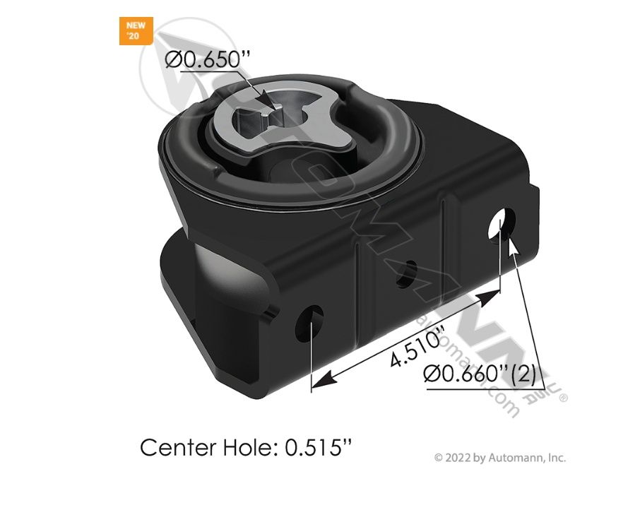 Cabin Mount - Freightliner Cascadia / Fits Newer Columbia,  Coronoado, Century - P/N 18-68767-000  - AutomannM17476