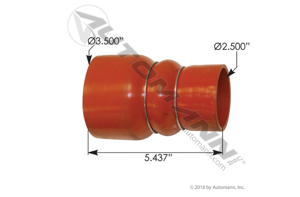 Hump Hose Reducer Hot Side 3.5&quot;-2.5&quot; ID / 561.143523 / 2024703C2, 1675717C1, 2024703C1
