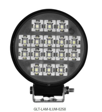 Round Work Lamp 16 LED High Power 1400 Lumens / Flood Light with Screw MV 3-5/8&quot;
