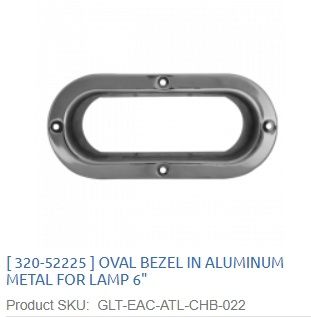 ROUND BEZEL IN ALUMINUM METAL FOR LAMP 6"