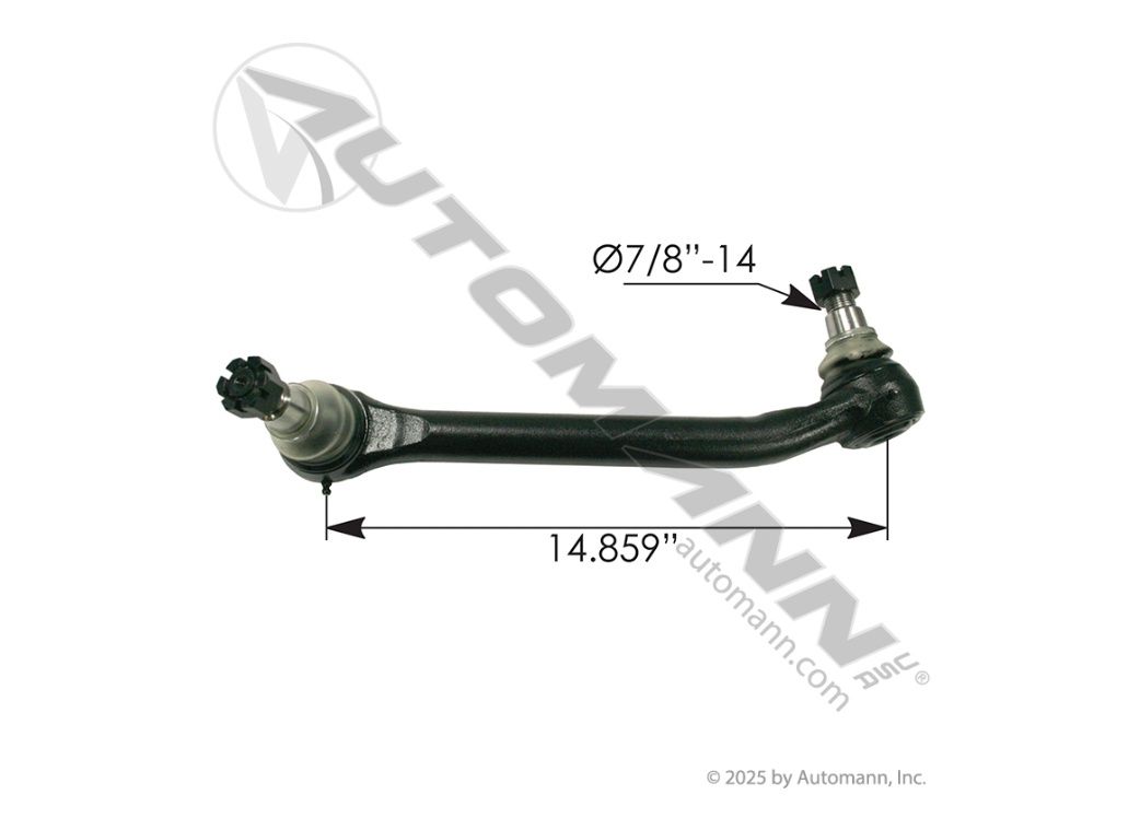 Drag Link - Automann- BF72358 - Peterbilt 378 / 379 / 359 - Length 14.21&quot; ( BF72358 / 10-02498 / 346370 / DS1179 / R250067 )