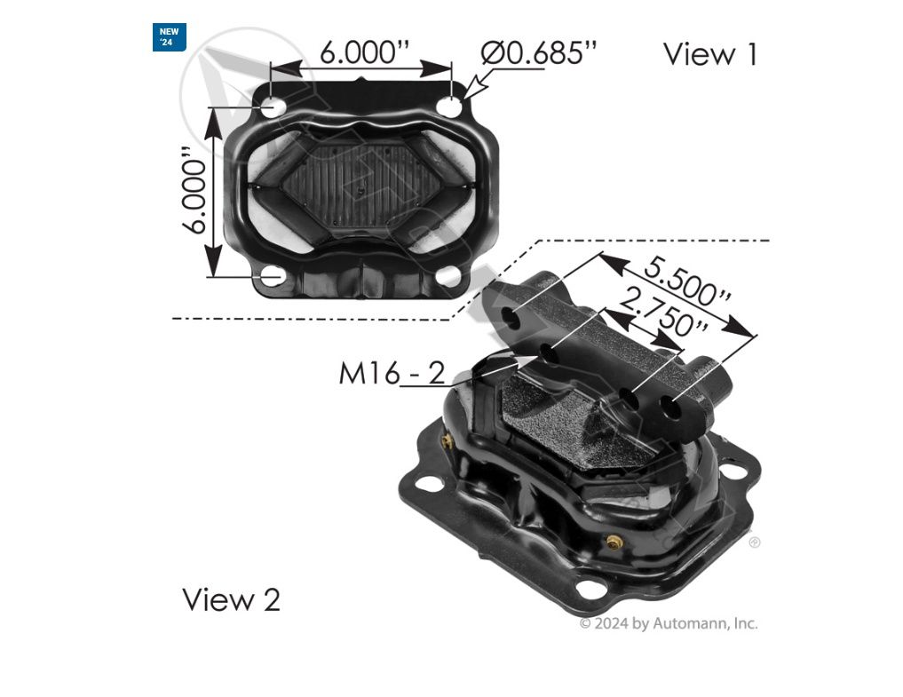 Motor Mount Rear Kenworth-Peterbilt / M17488 / U30023