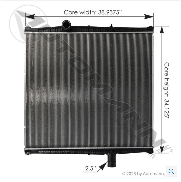 Radiator Kenworth / Peterbilt  - AUTOMANN - P/N 811.59107