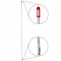 TRUCK ANTENNA WHITE WITH RED CAP SIZE 8.5 x 1220mm (11/32" x 48") 4 FT - P/N 303-T014