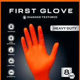 Orange Nitrile Gloves Medium 100pc / 7102