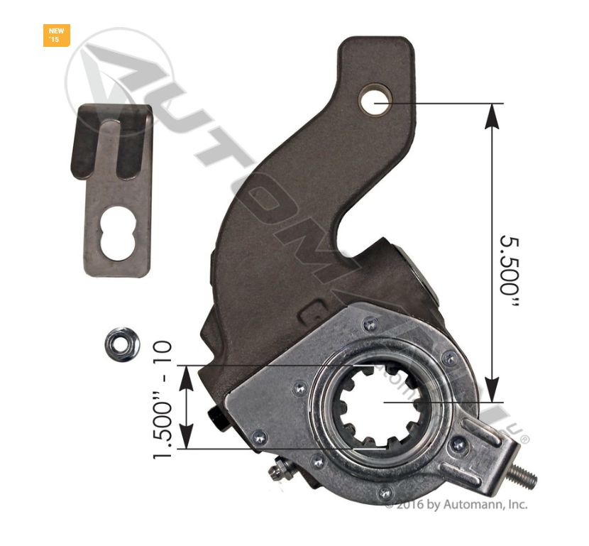 Haldex Type S/Setting Slack Adjuster 5.5 -1-1/2in-10 x 5-1/2in Arm / 135.S1013
