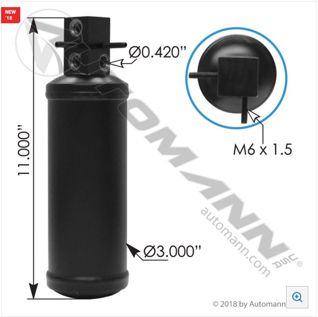 Air Conditioning Receiver Drier -AUTOMANN - P/N 830.41020