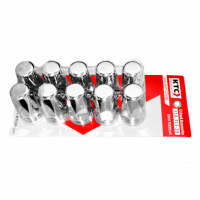 COVER NUT ABS CHROME PUSH ON HIGH FLAT TIP SET 10PCS 33MM - KTC - P/N  310-313-10