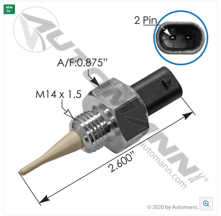 Temp Sensor Freightliner - AUTOMANN - P/N 577.46634