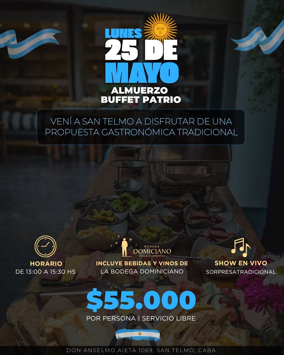 ALMUERZO BUFFET PATRIO