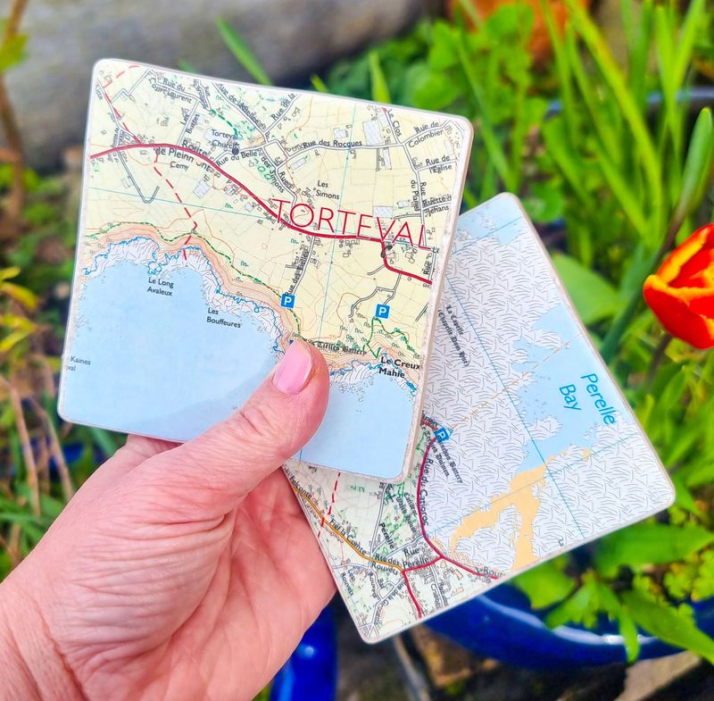 Guernsey Map Coaster by Mooch Creations