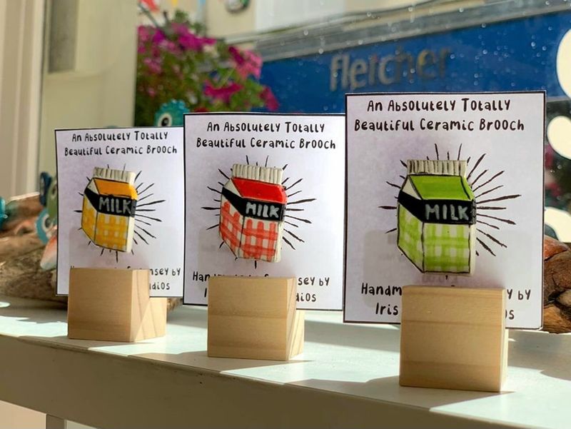 Ceramic Pin Badge by Iris &amp; Dora