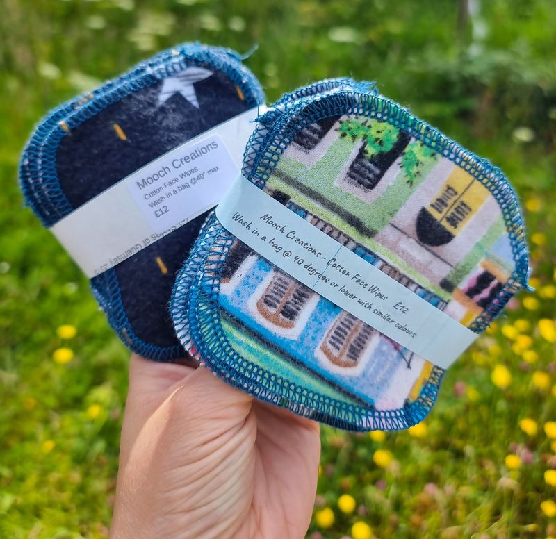 Re-useable Cotton Face Wipes by Mooch Creations -  Pack of 12