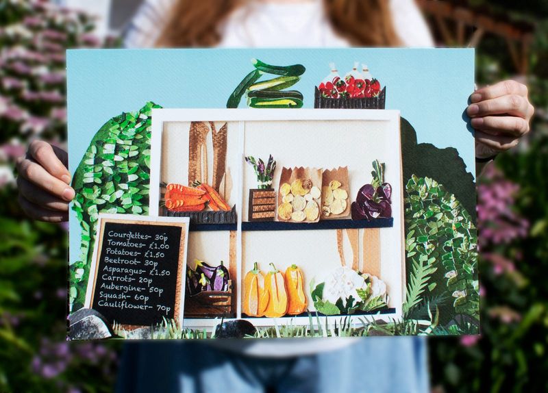 Hedge Veg Print by Ellie Atkinson