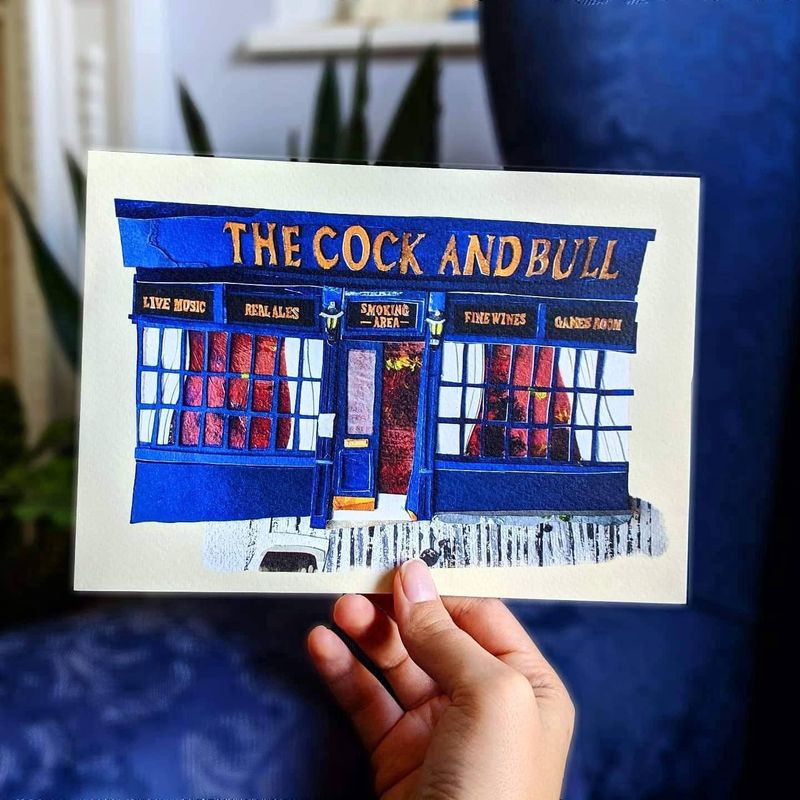 Cock and Bull Print by Ellie Atkinson
